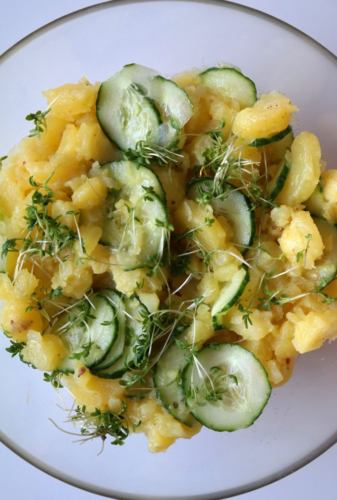 Bayerischer Kartoffelsalat Mir Gurke Vegane Kuche