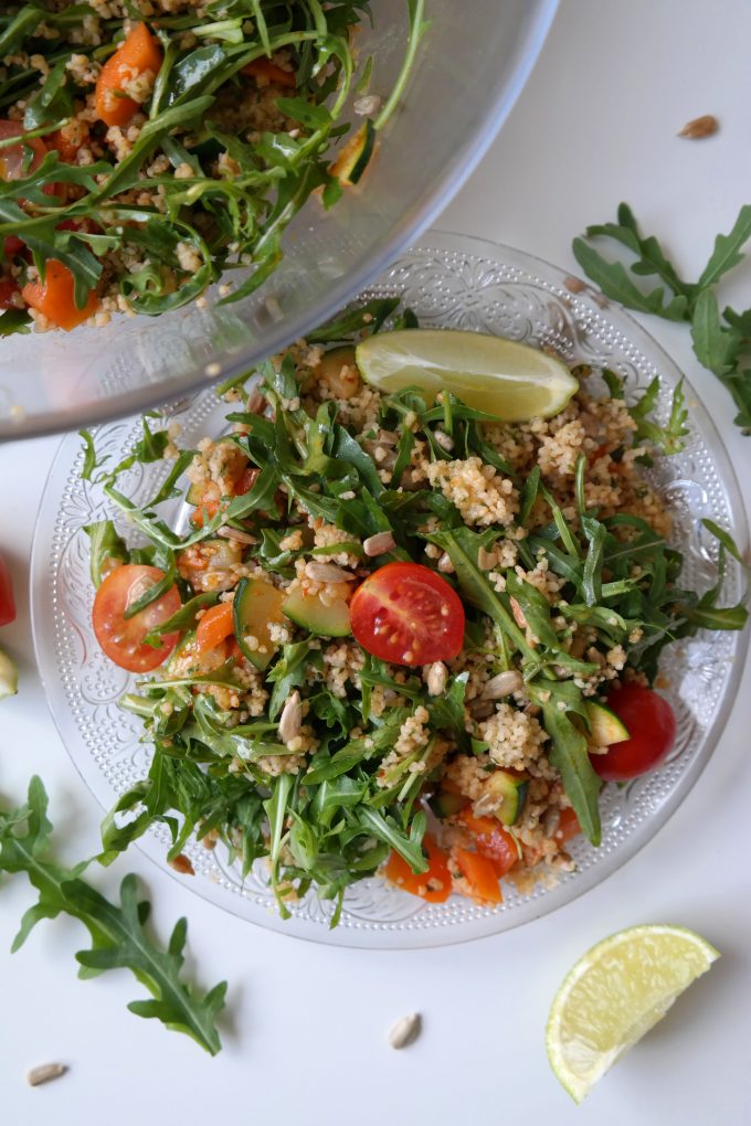 Sommerlicher Rucola-Couscous Salat – Vegane Küche