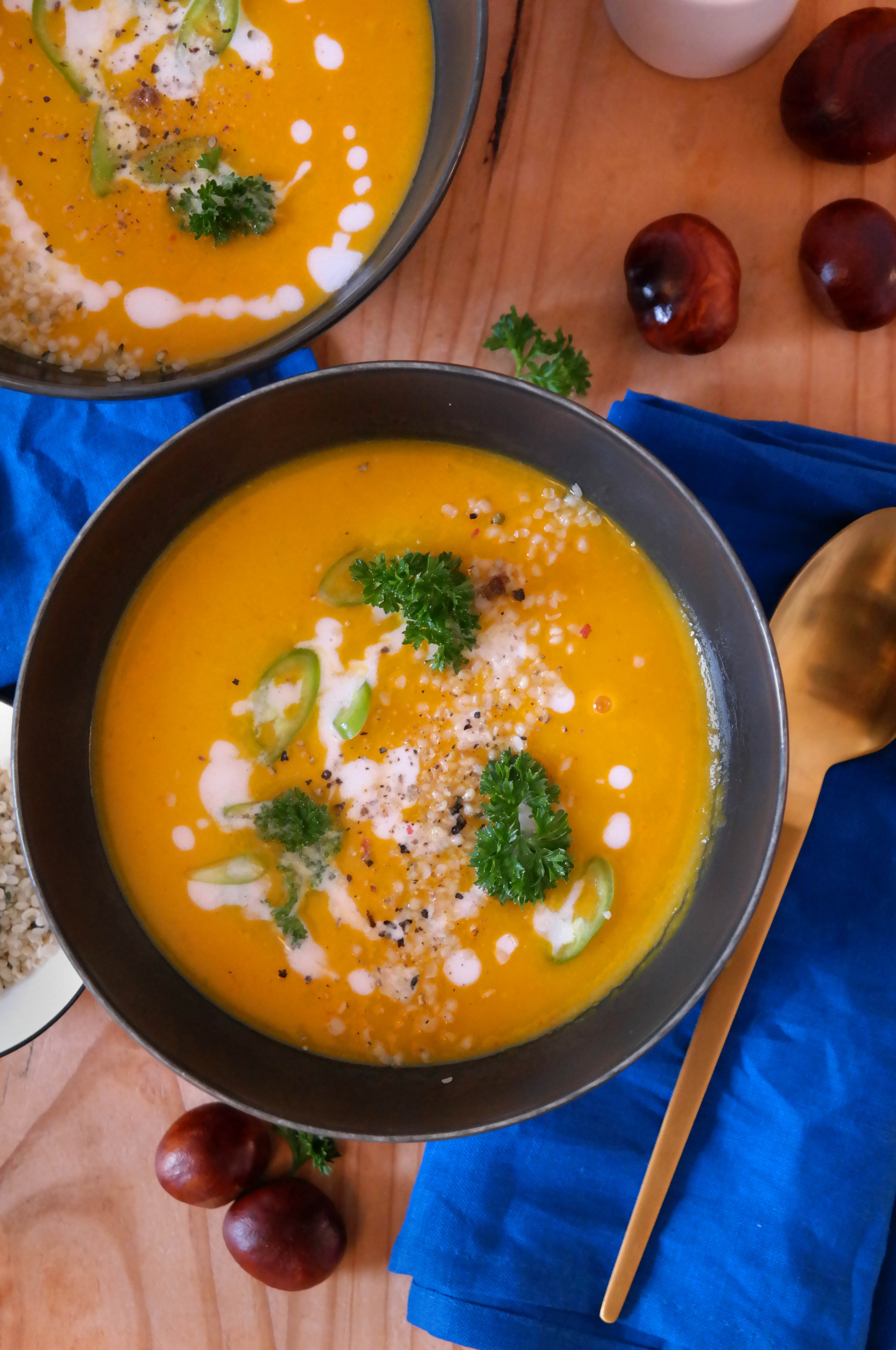 Herbstliche Hokkaido Suppe Rezept Vegan