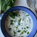 Couscous-Gemüse-Salat mit Joghurt-Minz-Dip Rezept vegan